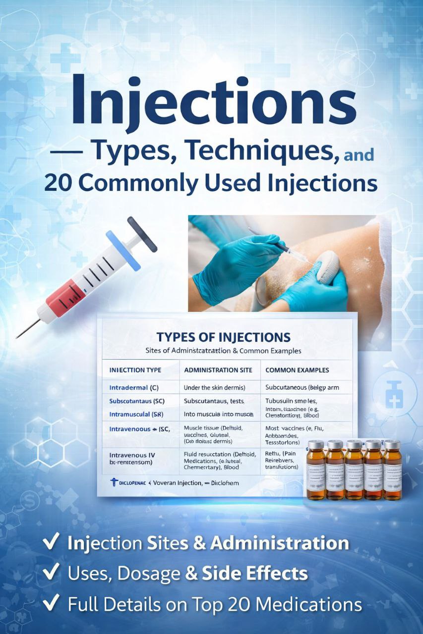 Injections Guide PDF – Types, Techniques & Commonly Used Injections